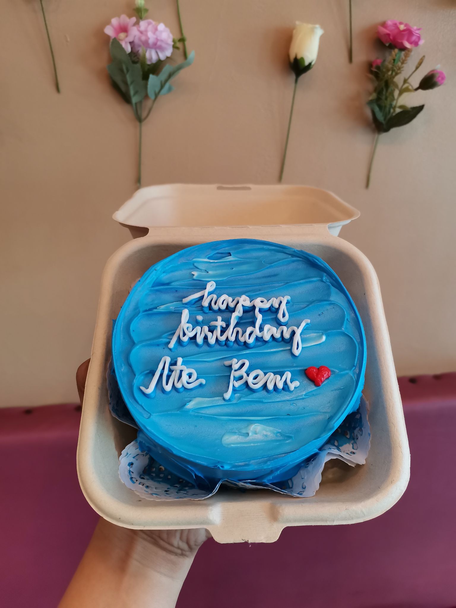 Custom Cake 4x2 Inches Happy Birthday Ate Bem Pipie Co Bread Cake Pastries Iligan 
