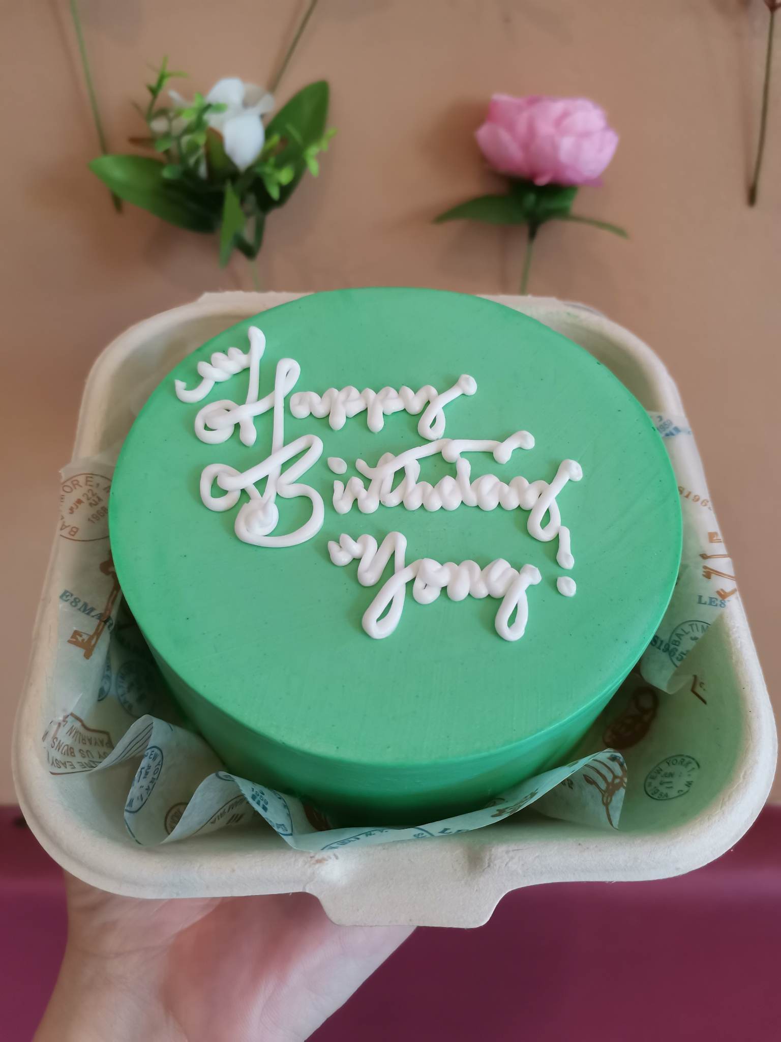 Custom Cake 4x2 Inches Happy Birthday Yong Pipie Co Bread Cake Pastries Iligan 