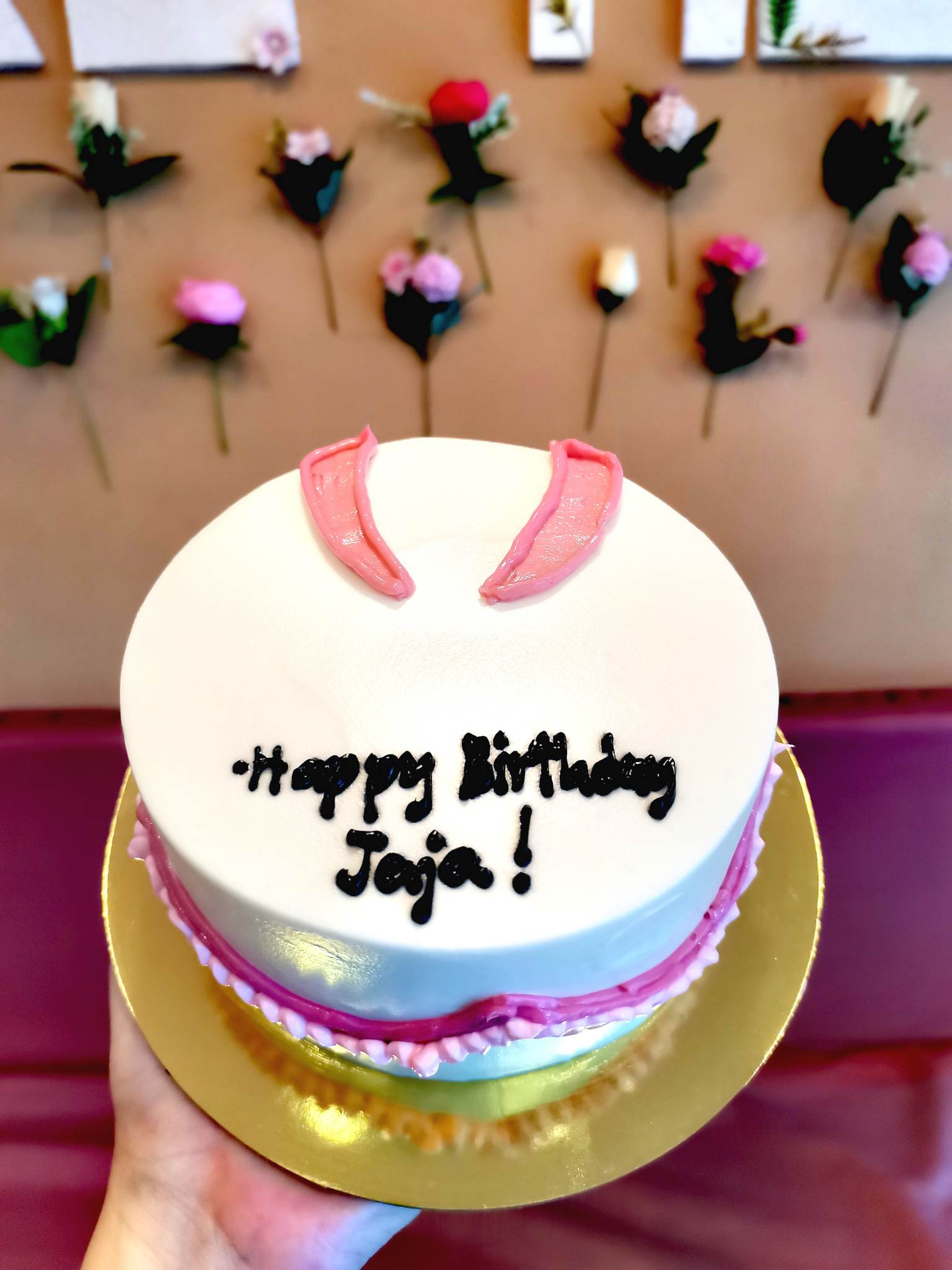 Custom Cake 4x2 Inches Happy Birthday Jaja Pipie Co Bread Cake Pastries Iligan 