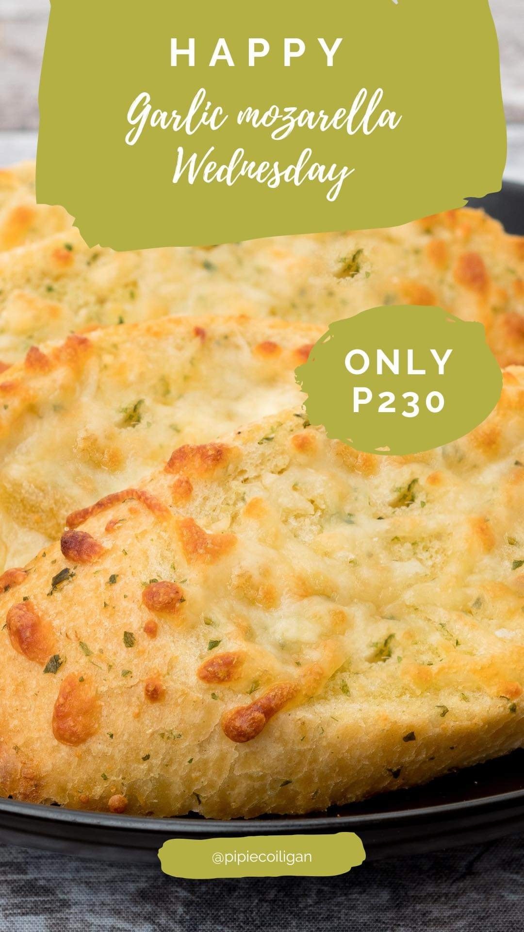 Enjoy the cheesy-garlic taste of our delicious Garlic mozzarella loaf bread
