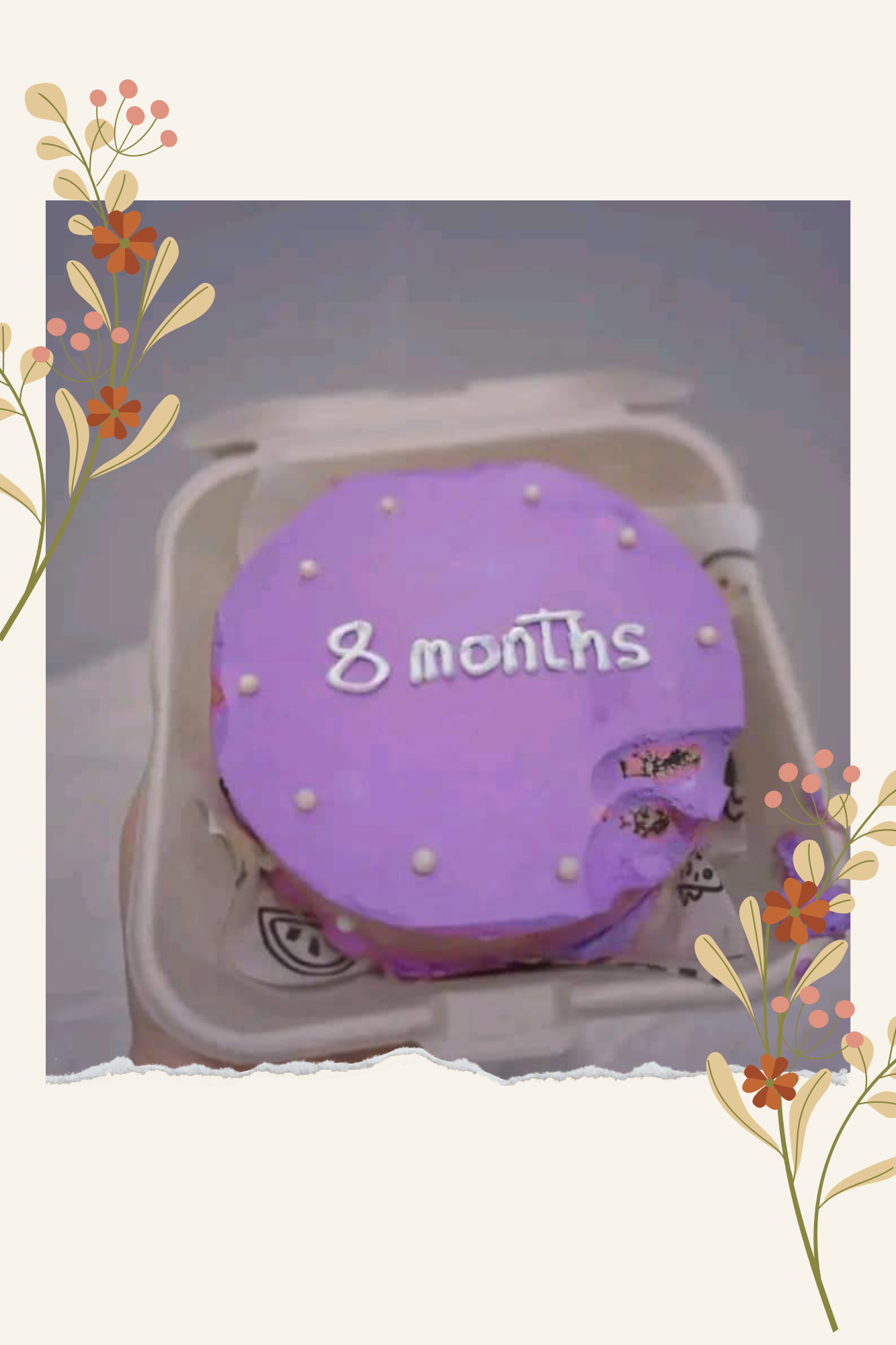8 months birthday cake for a cute lil... - Papercraft studio | Facebook
