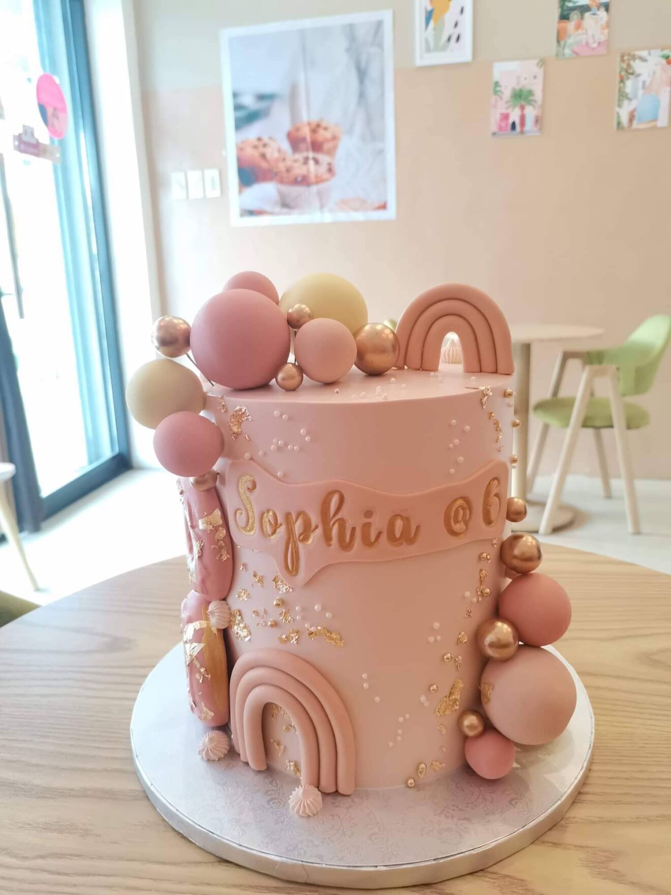 Custom Soft Icing Cake With Fondant Details SOFIA 6 6x6 Inches 