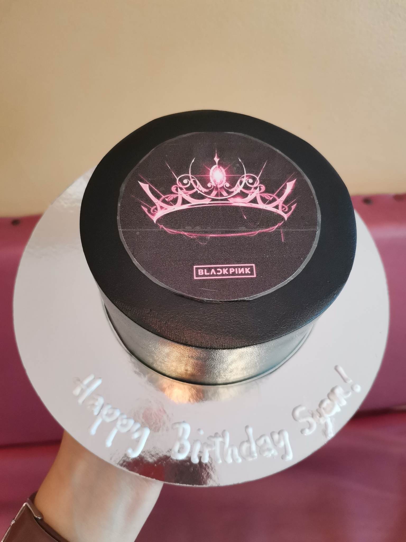 Kpop Black Pink icing image Ombre Cake – BakeAvenue