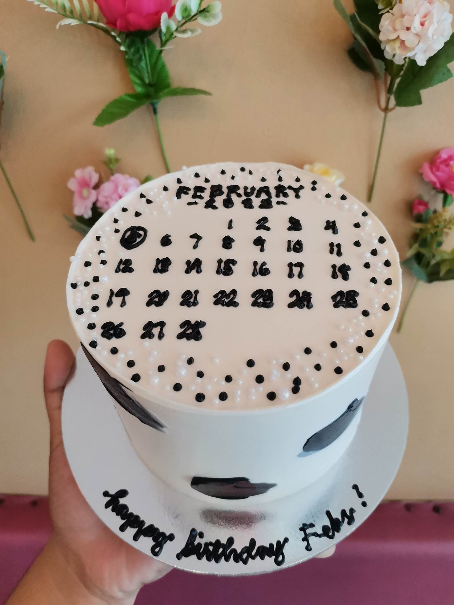 Calendar Celebration Cake (20cm) - Crisp Bakes & Blooms
