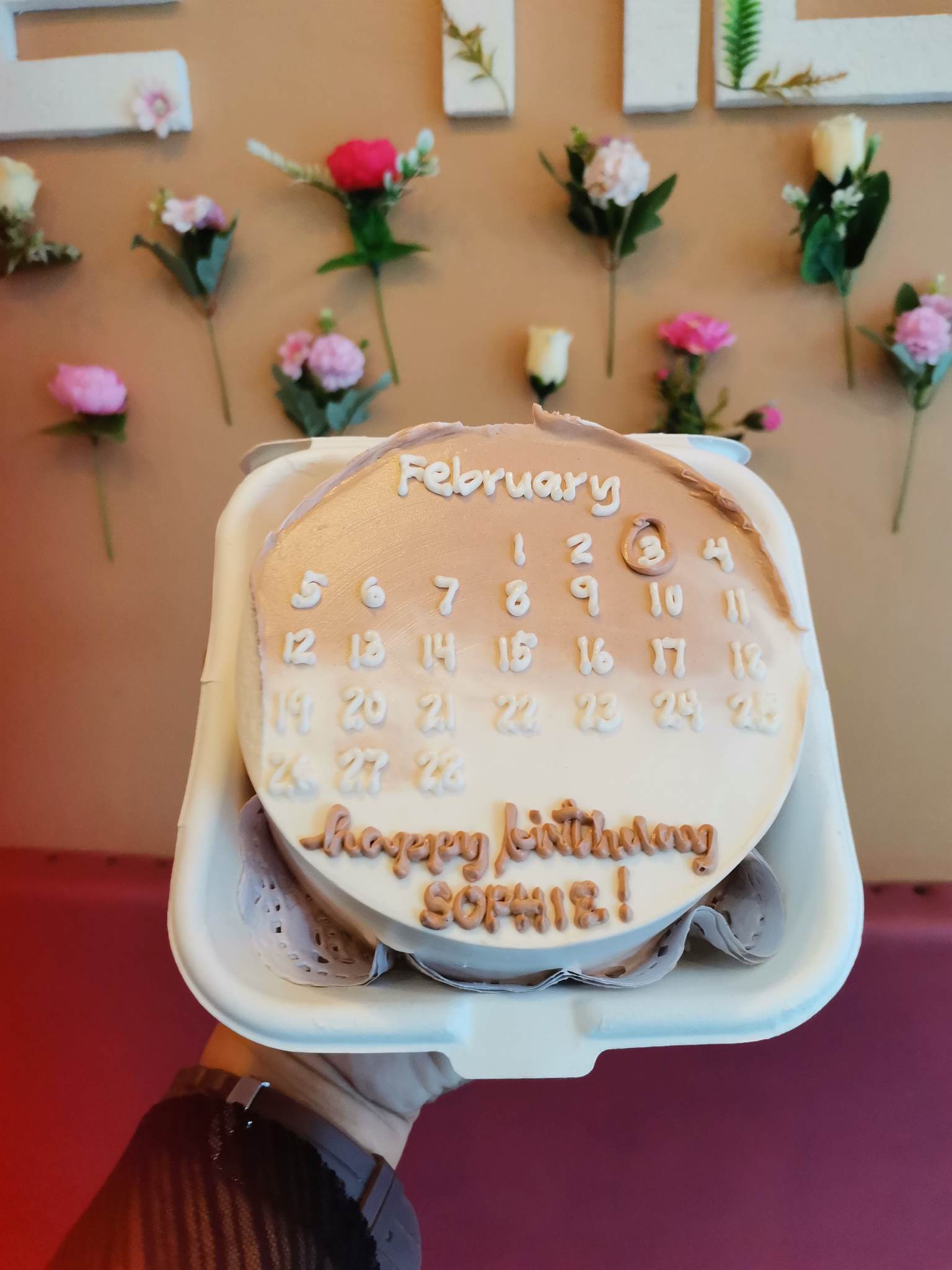 White Calendar Cake | Trendy Customised cake | birthday cake