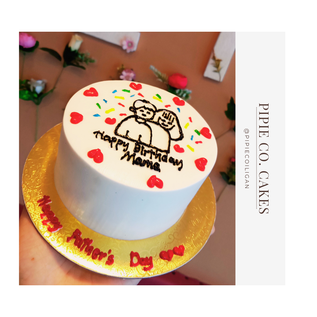 Custom Cake - 4x2 Inches - Happy 50th Birthday Mama! - Pipie Co Bread Cake  Pastries Iligan