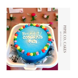 Custom cake - 4x2 inches - You dit it! Congrats bats.