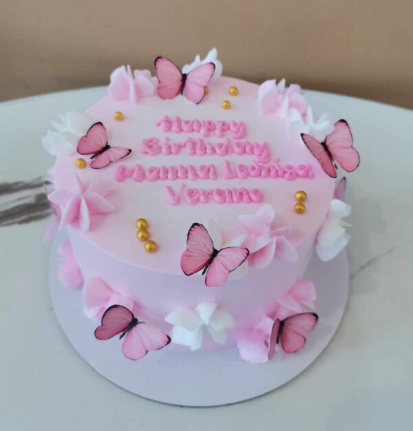 Custom Soft Icing Cake - 4x2 inches - Happy Birthday Mama Leonisa Verano