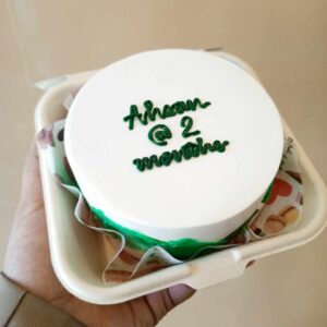 Custom Soft Icng Cake -Ahsan @2months - 4x2 inches