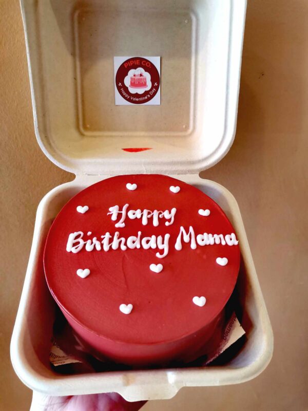 Custom Soft Icing Cake - 4x2 inches - Happy Birthday Mama