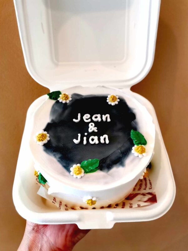 Custom Soft Icing Cake - 4x2 inches - Jean & Jian