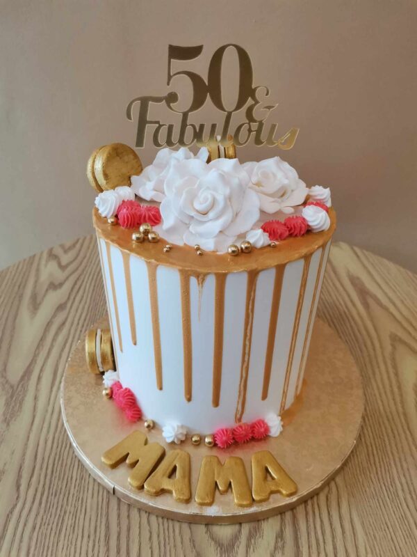Custom Soft Icing Cake With fondant details - 6x5 inches - MAMA