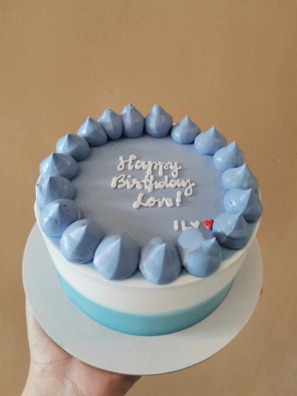 Custom Soft Icing Cake - 4x2 inches - Happy Birthday Love!