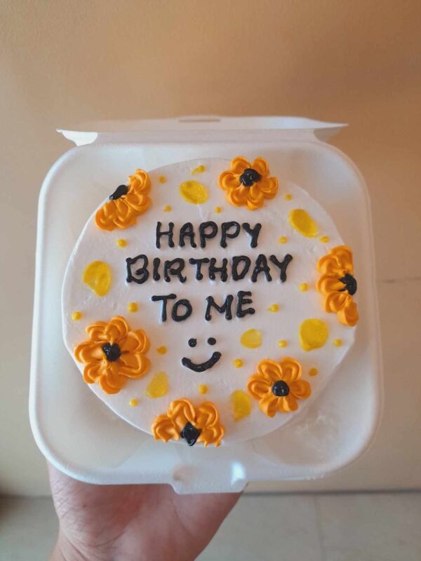 Custom Soft Icing Cake - 4x2 inches - Happy Birthday To Me