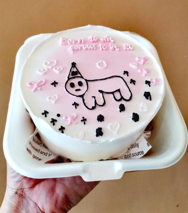 Custom Soft Icing Cake - 4x2 inches - Born to die, forced to be 20