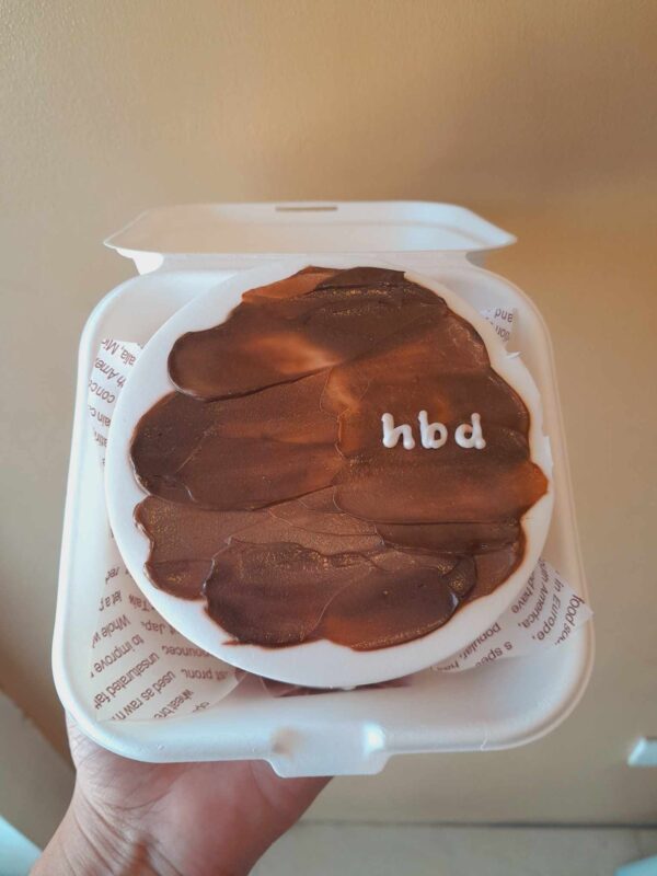 Custom Soft Icing Cake - 4x2 inches - hbd