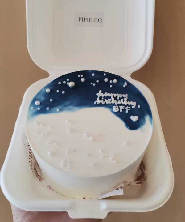 Custom Soft Icing Cake - 4x2 inches - Happy Birthday, Bff