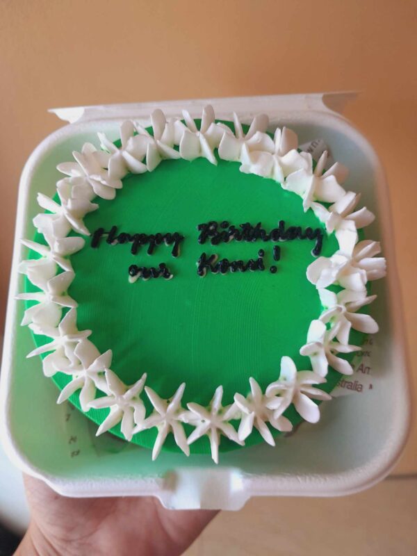 Custom Soft Icing Cake - 4x2 inches - Happy Birthday ourKonsi!