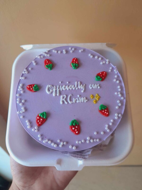 Custom Soft Icing Cake - 4x2 inches - Officially an Rcrim