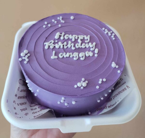 Custom Soft Icing Cake - 4x2 inches - Happy Birthday Langga