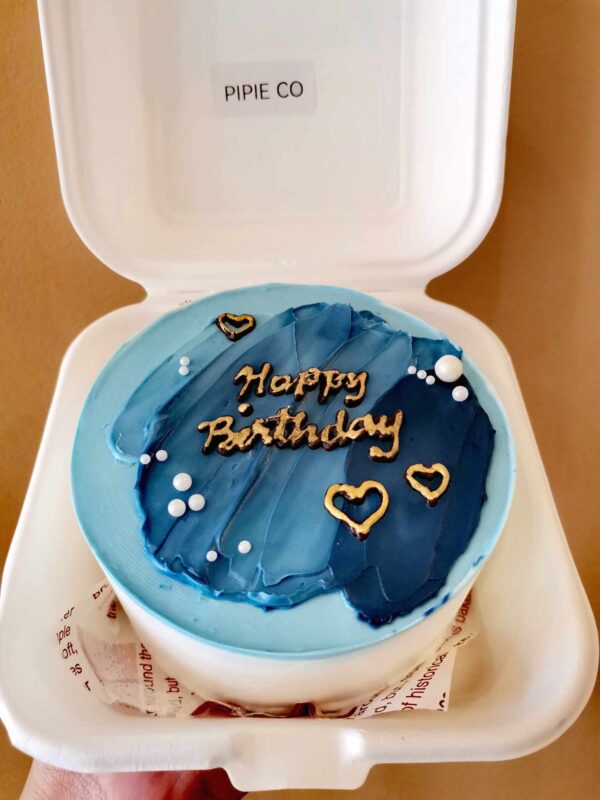 Custom Soft Icing Cake - 4x2 inches - Happy Birthday