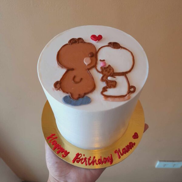 Custom Soft Icing Cake - 4x4 inches - Happy Birthday Nana