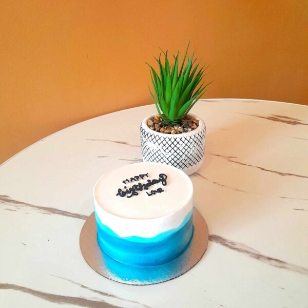 Custom Soft Icing Cake - 4x2 inches - Happy birthday, love!