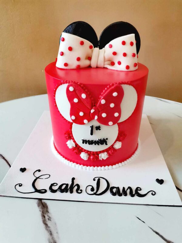 Custom Soft Icing Cake - 6x5 inches - Happy 1st month Ceah Dane