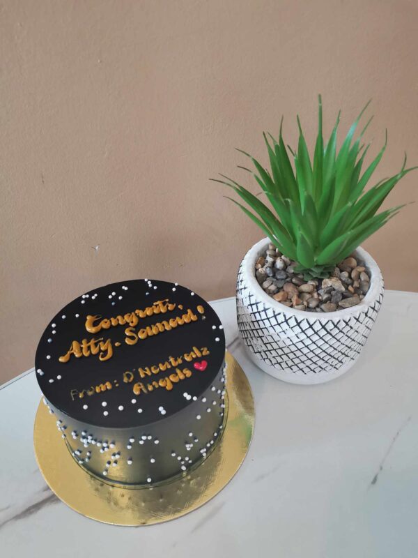 Custom Soft Icing Cake - 4x2 inches - Congrats, Atty. Samad!